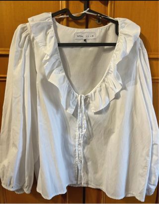 Camisa blanca Lefties volantes talla L