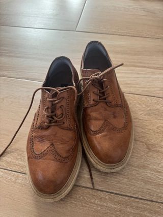 Zapatos Blucher Hombre Marrones