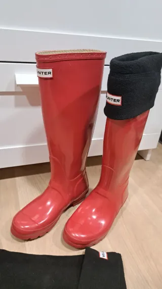 Botas de agua Hunter altas rojas