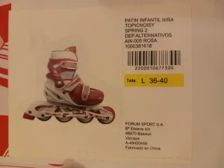 Patines en línea niña Talla 36-40