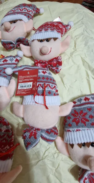 Set 6 Decorazioni Albero Natale Elfo 17x13cm