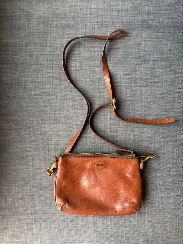 Bandolera Piel Marrón Fossil