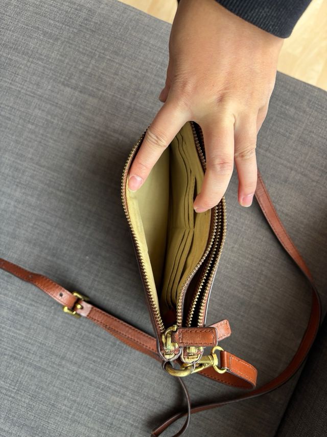 Bandolera Piel Marrón Fossil