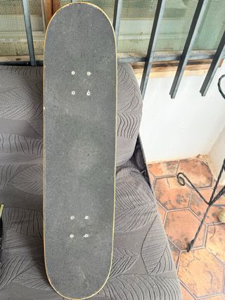 Skate Patín Calavera Azul Plancha