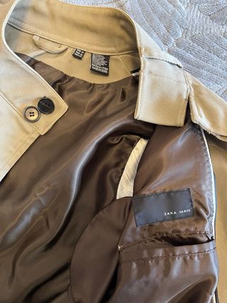 Zara Chaquetón Beige Hombre