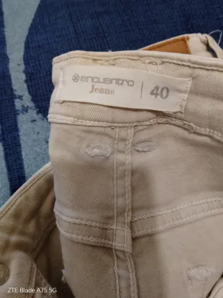 Pantalón Encuentro Jeans beige Talla 40