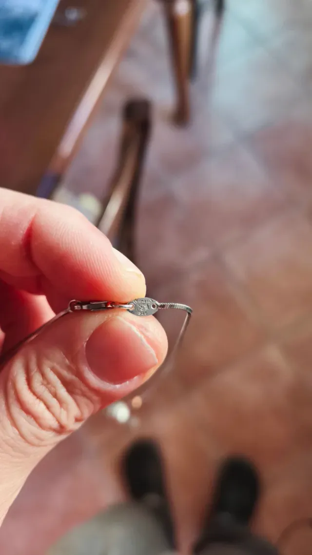 Collana vintage argento serpente sfera nappe