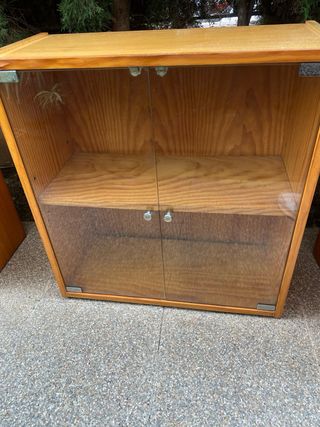 Vitrina Estantería Madera y Cristal