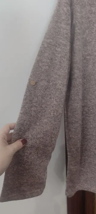 Jersey beige manga larga