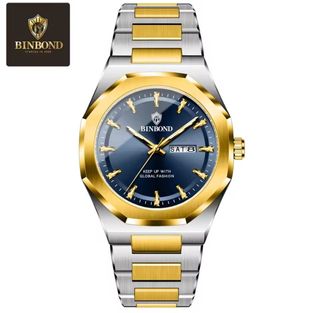 Reloj BINBOND Hombre Azul y Dorado