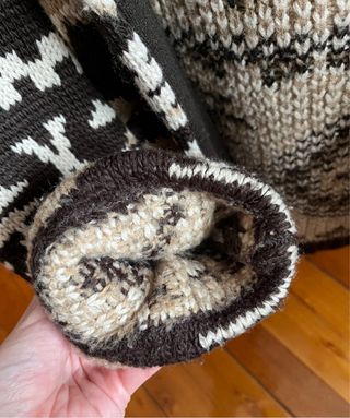 Abrigo punto Zara estilo étnico talla M