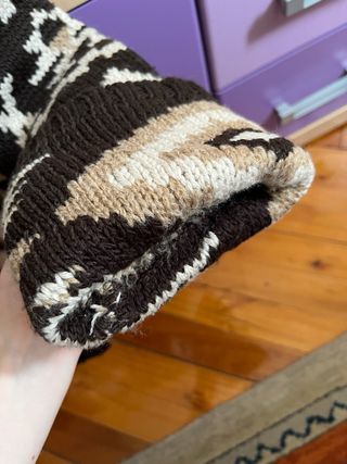 Abrigo punto Zara estilo étnico talla M