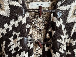 Abrigo punto Zara estilo étnico talla M
