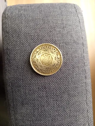 Moneda antigua Marruecos 50 Francos