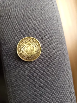 Moneda antigua Marruecos 50 Francos