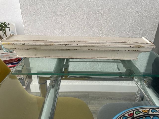 Scaffale in legno vintage beige/marrone