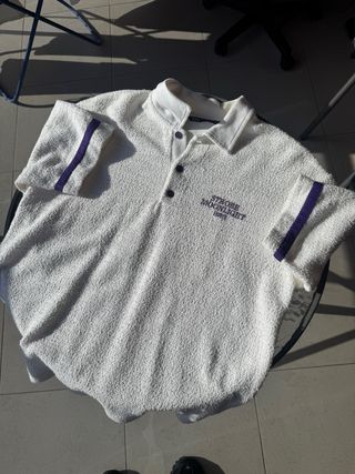 Camiseta Polo Zara Blanca y Morada
