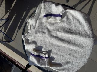 Camiseta Polo Zara Blanca y Morada