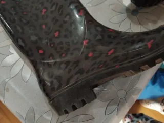 Botas de agua goma estampado leopardo