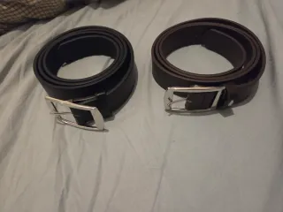 Set 2 Cinturones Caballero Negro y Marrón