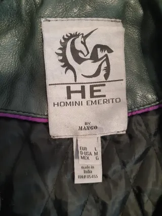 Cazadora Cuero Hombre Grafito