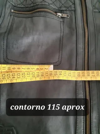 Cazadora Cuero Hombre Grafito