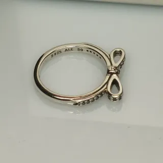 Anillo Pandora Lazo Plata y Circonitas