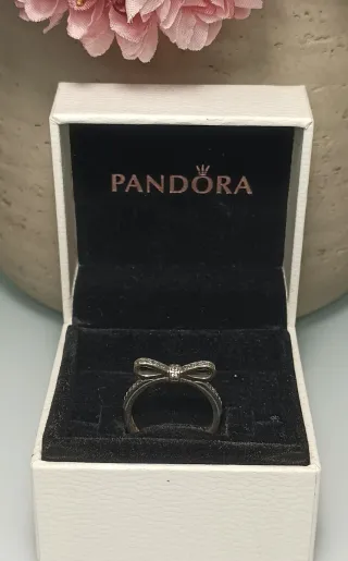 Anillo Pandora Lazo Plata y Circonitas
