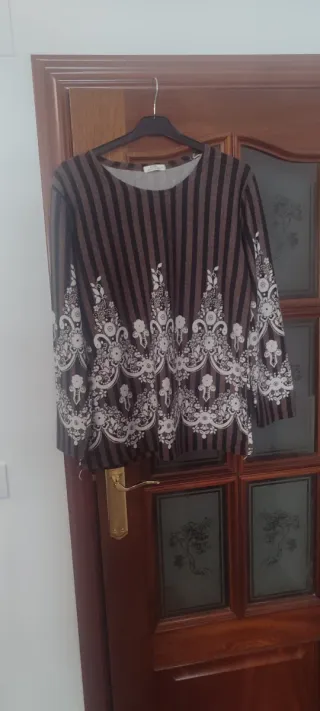 Jersey rayas y estampado floral