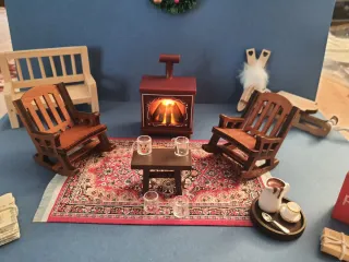 Set Miniatura Stanza Natalizia con Camino