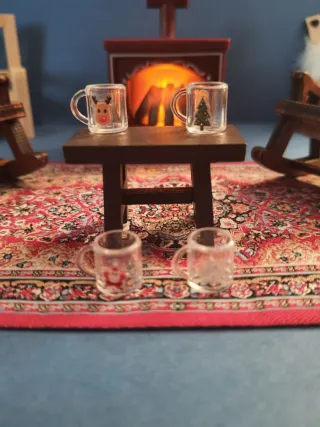 Set Miniatura Stanza Natalizia con Camino