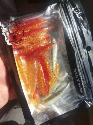 Vinilos y anzuelos de pesca