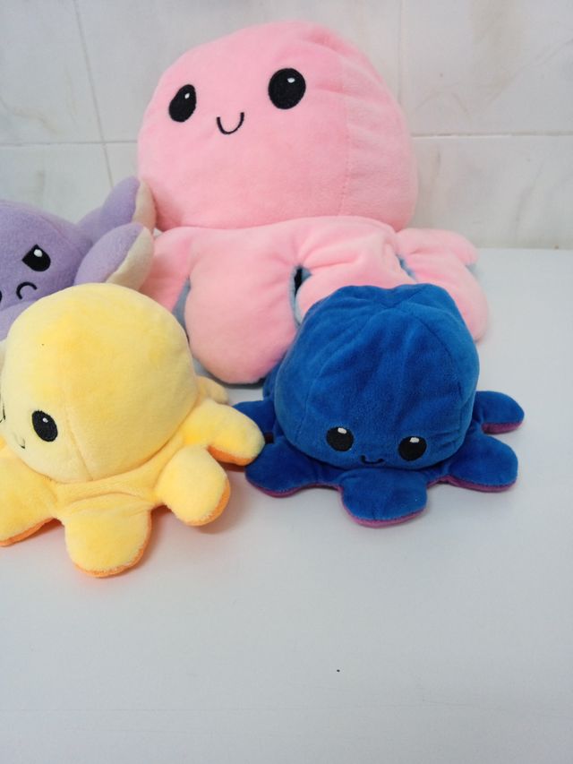 Peluches Pulpo Reversible (4 uds)