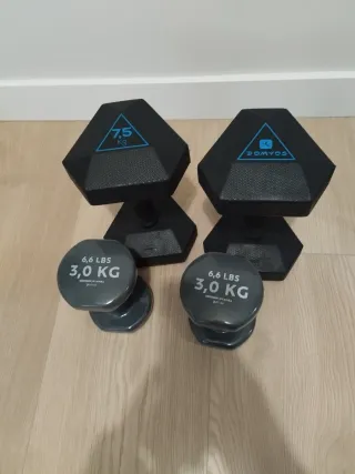 Banco de pesas y juego de pesas