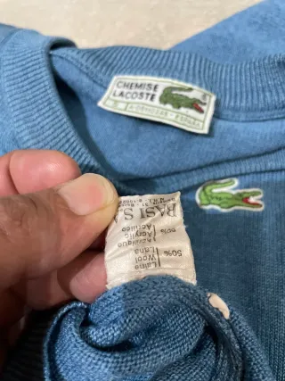 Jersey Lacoste Cuello Redondo Azul