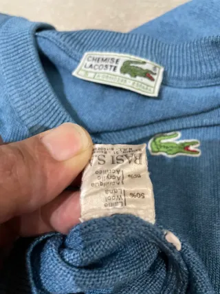 Jersey Lacoste Cuello Redondo Azul