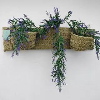 Macetero Doble Esparto Natural Estilo Boho