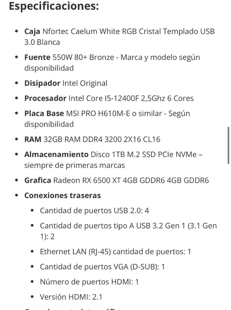 Ordenador Gamer MSI Blanco + 2 Monitores afbeelding 8