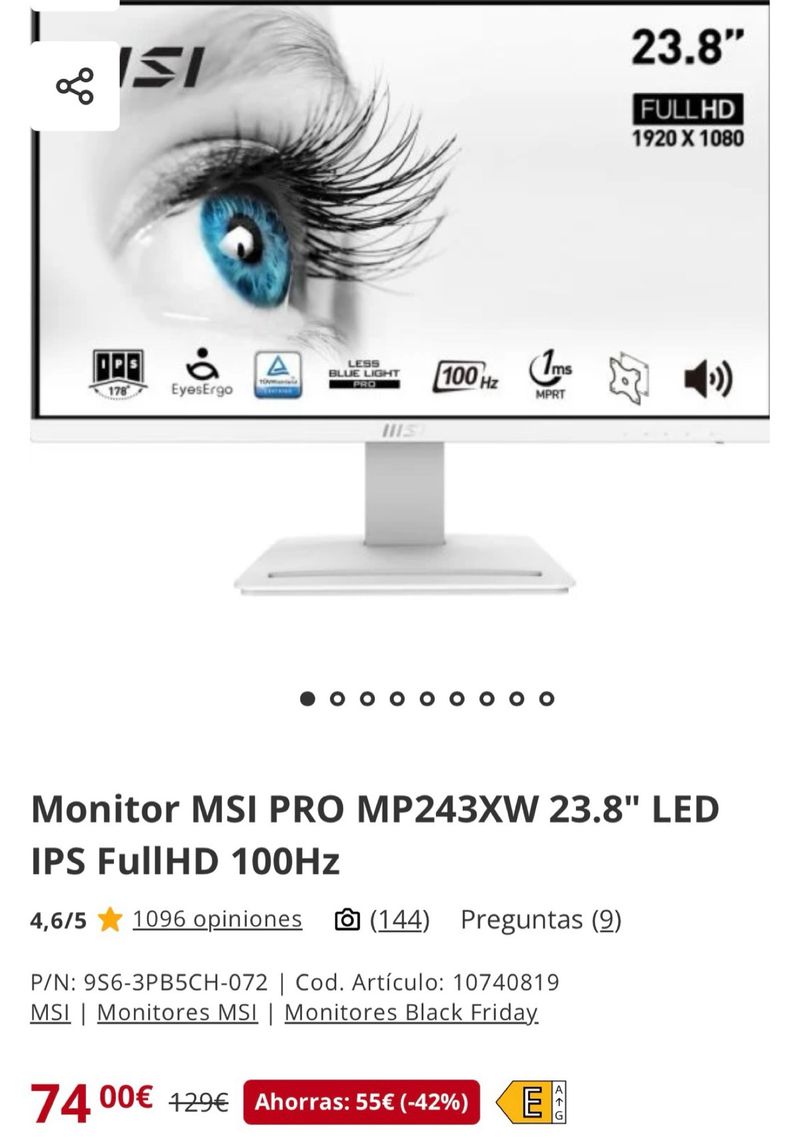 Ordenador Gamer MSI Blanco + 2 Monitores afbeelding 7