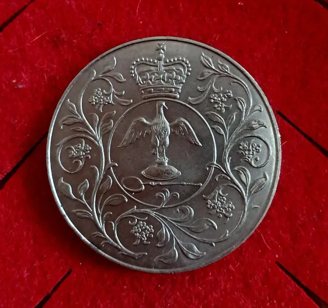 Moneda 25 peniques  Isabel II 1977