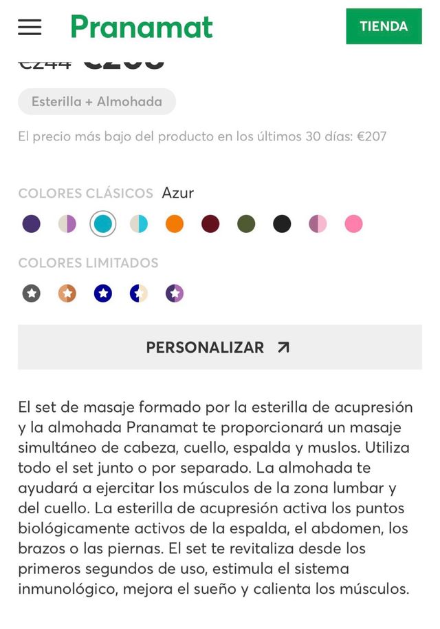 Set Acupresión Pranamat Eco