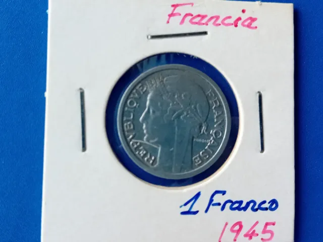 Moneda 1 Franco Francia 1945