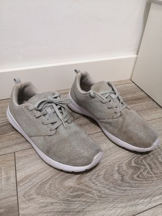 Zapatillas Brillantes Plata