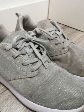 Zapatillas Brillantes Plata
