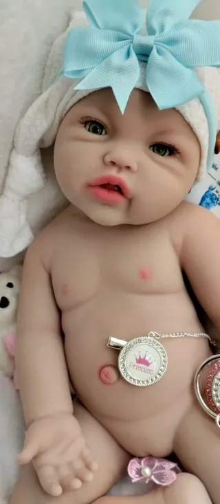 Bebé Reborn Silicona Completa 44cm