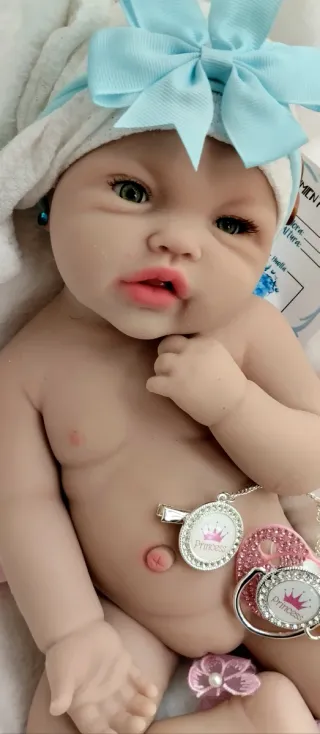 Bebé Reborn Silicona Completa 44cm