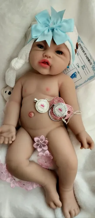 Bebé Reborn Silicona Completa 44cm