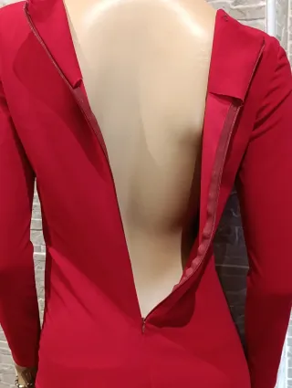Vestido Terciopelo Burdeos con Perlas