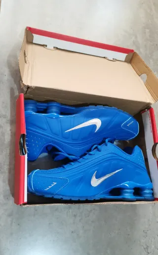 Tenis Nike Shox R4 Azules Talla45