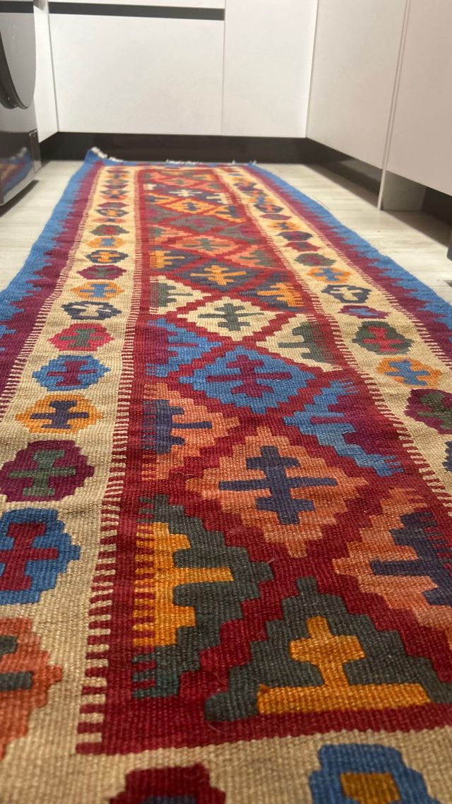 Tapete de corredor de lã